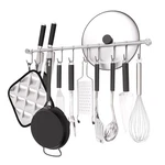 Kitchen Hanging Rack, 20 Inch Wall-mounted Pot Holder With 10 Quiet Sliding H.... Fixed Price $40.04.