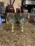 Acrylic Palm Tree Wine Glasses With Bamboo Stem Tropical/tiki Barware 16 Oz. Fixed Price $80.00.