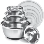 Avador Premium Stainless Steel Mixing Bowls With Lids Non-slip, Set Of 5. Fixed Price $52.19.