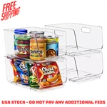Sorbus 4 Pack Medium Open Front Clear Stackable Bins For Storage & Organization. Fixed Price $41.99.