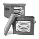 Homelux Theory Hard Shell China 11. Plate Storage 12" (cube 2PC), Dark Gray. Fixed Price $43.39.
