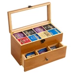 Welland Wood Tea Bag Organizer, Storage Box With Clear Acrylic Window, 2-LAYE.... Fixed Price $90.75.