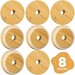 Bamboo Lids For Beer Can Glass, Natural Wood 70MM With Straw Hole, 1.... Fixed Price $20.83.