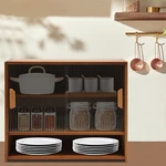 Kitchen Pantry Sideboard Bamboo Small Storage Cabinet Sliding Door Cupboard. Fixed Price $62.18.