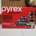Pyrex Bake & Store It! Essentials 19-PIECE Glass Storage Set Snap Lid. Fixed Price $31.00.