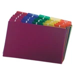 Oxford Poly Index Card Guides Alphabetical A-z Assorted Colors 5" 8" Size 2.... Fixed Price $21.76.