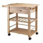 Winsome Wood Kitchen Cart 31.57 In. Paper Towel/wine Bottles Holder Rectangle. Fixed Price $158.26.