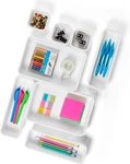 Madesmart Interlocking Bin Pack Customizable 8-PIECE, White. Fixed Price $21.82.