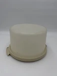 Vintage Tupperware Cake Carrier 683-8 Base 684-8 Lid White Round Storage. Fixed Price $6.89.