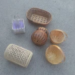 Mini Wicker Lot Of 6 Woven Baskets Crafting Home Decor. Fixed Price $16.00.