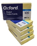 500 Cards - Oxford Ruled Index 3" 5" Canary 7321CAN (100 Per Pack). Fixed Price $16.19.