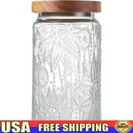 Vintage Glass Jar W/ Bamboo Lid Airtight Storage Coffee Tea Spices Cookies New. Fixed Price $41.86.