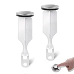 (2-PACK) Bathroom Sink Pop-up Stoppers With Brushed Nickel Finish Fits Mo.... Fixed Price $17.09.