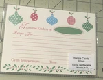 Studio 18 4 X 6 Blank Recipe Cards Ornaments Holiday Motif Pattern 2010. Fixed Price $9.99.