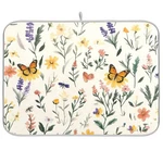 Watercolor Flowers Absorbent Dishes Drainer/rack Mat For Countertop Small Siz.... Fixed Price $25.04.