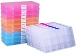 Lawei 15 Pack Plastic Jewelry Box - Grid Organizer Storage With Adjust.... Fixed Price $26.30.