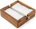 Ironwood Gourmet 28982 Acacia Napkin Holder With Weighted Stainless Steel. Fixed Price $31.53.