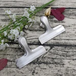 6PCS Stainless Steel Chip Bag 3 Inch Wide Jaw Bulldog Binder Clips. Fixed Price $8.45.