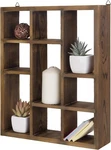 Mygift 9-COMPARTMENT Brown Wood Freestanding/wall Mountable Shadow Box Shelf. Fixed Price $41.99.
