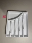 Sterilite 6 Compartment Plastic Silverware Organizer White. Fixed Price $11.98.