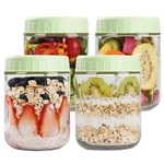 Showin Overnight Oats Containers With Lids, 16OZ Glass Jars 4 Pcs, .... Fixed Price $27.60.