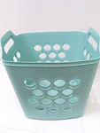 Basicwise Flexible Plastic Carry Basket Square Storage Hamper With Handles Set. Fixed Price $17.09.