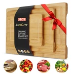 Sliceelite Cutting Board - 3 Piece Bamboo Set, Wooden Cutt.... Fixed Price $42.11.