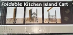 Origami Foldable Wheeled Portable Solid Wood Top Kitchen Island Bar Cart, Silver. Fixed Price $82.95.