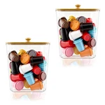 2 Pack Clear Coffee Pod Holder With Bamboo Lids Plastic Cup Organizer Large.... Fixed Price $34.99.