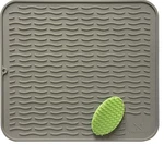 Silicone Dish Drying Mat & Scrubber Xl 17.8" 15.8" Grey Kitchen Drai.... Fixed Price $25.04.