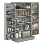 41" Kitchen Pantry Storage Modern 2-DOOR Cabinet With 5-TIER Shelving 12 Spice. Fixed Price $139.99.