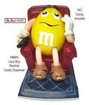M&m's Lazy Boy Recliner Candy Dispenser 1999 Yellow Character - No Box, Vgc. Fixed Price $19.95.