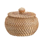Hipiwe Round Rattan Boxes With Lid Hand-woven Wicker Storage Baskets B.... Fixed Price $35.64.