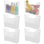 6 Pcs Freezer Drawer Bins - Clear Plastic Pantry Organizers With Wh.... Fixed Price $63.94.