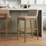 Nathan James Upholstered Wood Counter Height Barstool Light Brown Flax:. Fixed Price $120.99.