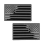 Black American Flag Decal, 3D Embossed Metal Emblem Sticker, 5".... Fixed Price $32.23.