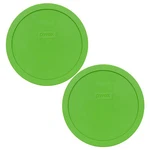 Pyrex 7402-PC 2PK Green Plastic Round 6/7 Cup Storage Lid Cover For Glass Bowl. Fixed Price $11.99.