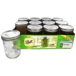 Ball Wide Mouth Pint Home Canning Jars Lids Bands Usa Made Case Of 12. Fixed Price $29.98.