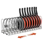 Housolution Pot Organizer Rack For Cabinet, Stainless Steel Expandable. Fixed Price $51.21.