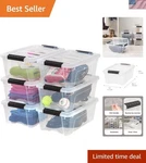 Iris 6 Pack Clear 13 Qt Bpa-free Plastic Storage Boxes Stackable & Durable. Fixed Price $56.67.