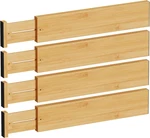 Expandable Bamboo Drawer Dividers 4-PACK For Kitchen, Bedroom, Office. Fixed Price $57.99.