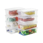 6 Quart Stackable Plastic Storage Shoebox, Bpa-free Nestable Container With L.... Fixed Price $44.29.