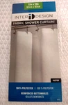 Interdesign Paxton Fabric Shower Curtain, Luxury Hotel - 72, White. Fixed Price $22.00.