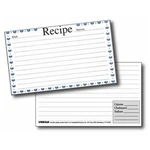 Labeleze Recipe Cards With Protective Covers 4 X 6 - Blue Hearts. Fixed Price $10.99.