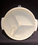 Tupperware Suzette 808-10, Divided Serving Tray With Handle & Lid. White.. Fixed Price $12.33.