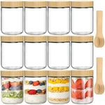 Tbwind 12 Pack 16OZ Glass Jars With Bamboo Lids, Spoons, Airtight Overnight O.... Fixed Price $51.38.