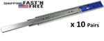 Silverline Soft Close Drawer Slide Ball Bearing Runners Full Extension - 10 Pair. Fixed Price $72.00.