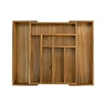 Luxury Acacia Kitchen Drawer Organizer - Silverware Ute... Fast Ship. Fixed Price $46.46.