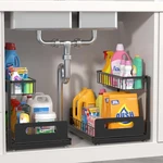 2 Pack Under Sink Tier Pull Out Cabinet Organizer,slide Meta.... Fixed Price $43.96.