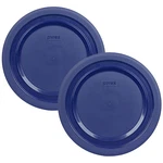 Pyrex 7404-PC 4.5 Quart Dark Blue Plastic Storage Lid 2PK New For Glass Bowl. Fixed Price $18.99.